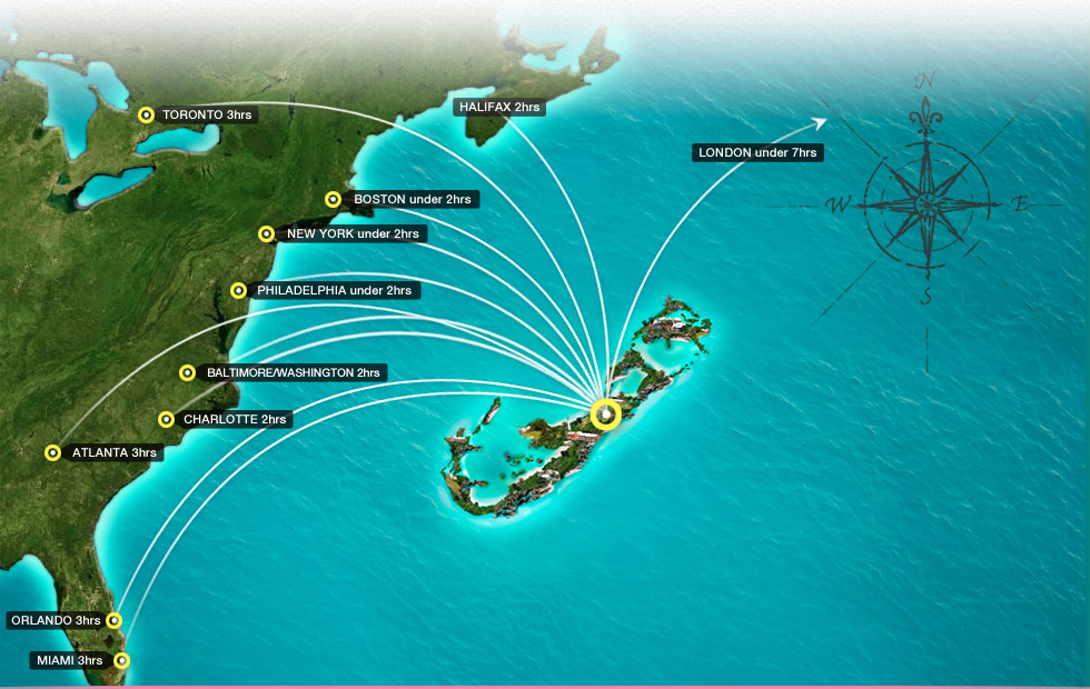 Atlantic Ocean Bermuda Map 