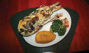 COCONUT ROCK - 1/2 shell Lobster Thermidor. Pairs nicely with Au Contraire Russian River Chardonnay 2014